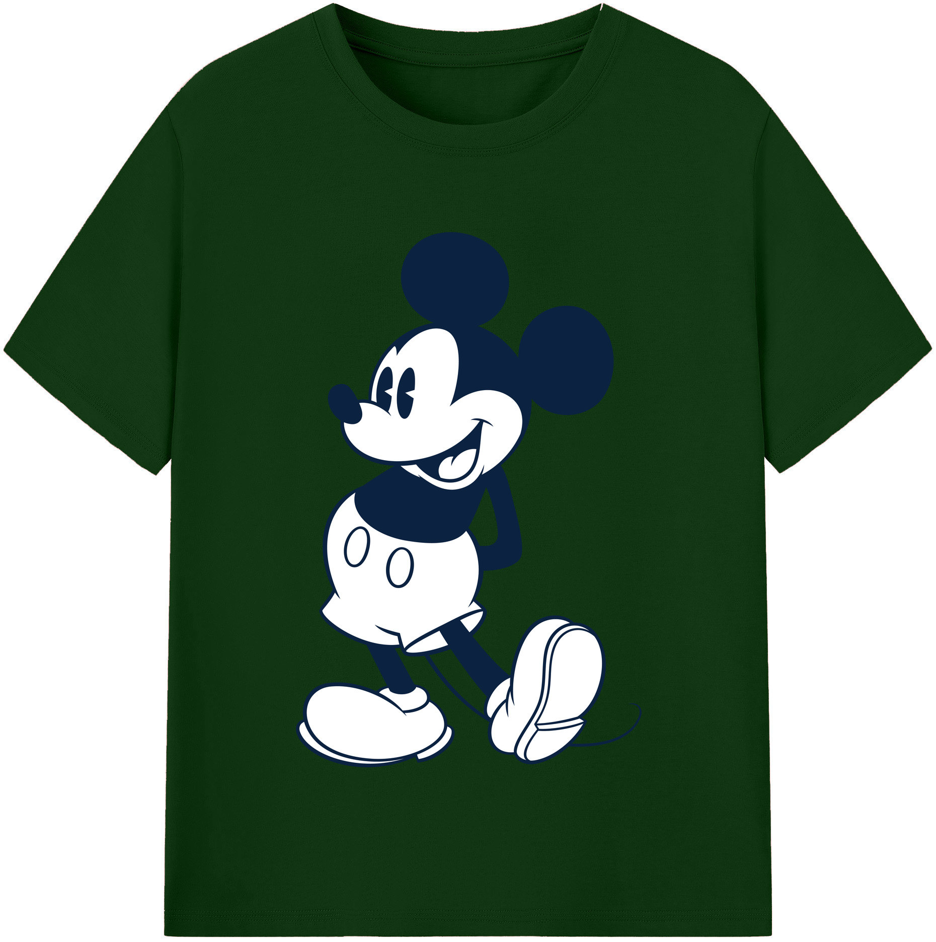 （画像用） ミッキーマウス Mickey Mouse 綿100％半袖Tシャツ（フロントプリント）